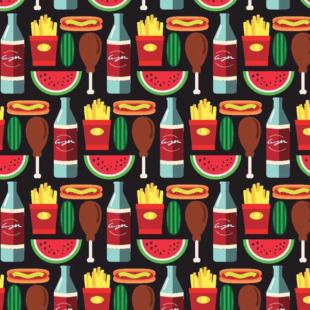 Ode to Food, digital art by Lucy Guo